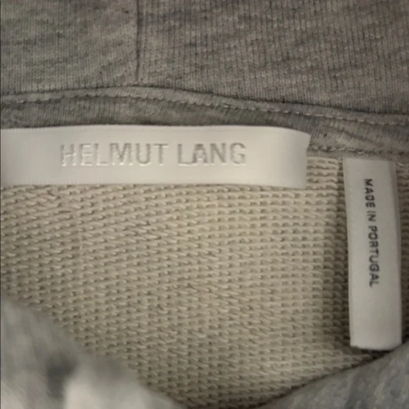 Helmut Lang Gray Graphic Hoodie for Men - Picture 3 of 13